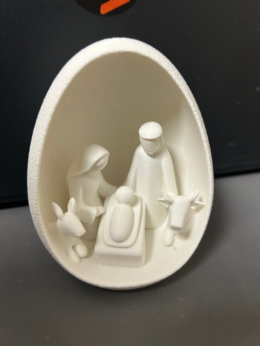Presépio em Ovo – Decoração de Natal Impressa em 3D