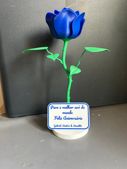 Rosa Personalizada em Impressão 3D com Mensagem